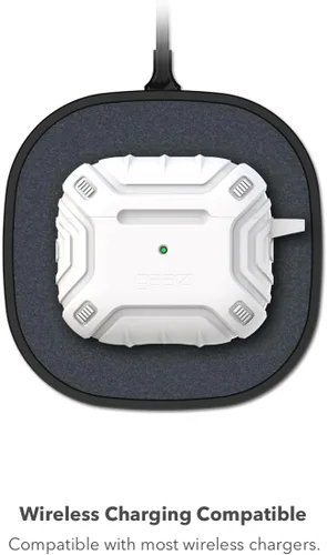 Miniatura 5 de ZAGG Max Protection AirPods Pro - Funda ligera y duradera en color blanco, compatible con cargadores inalámbricos