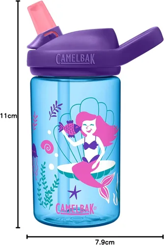 Miniatura 99 de CamelBak Eddy+ Kids Water Bottle with Bite Valve Straw, Leak‑Resistant Easy‑Sip Design for Everyday Hydration, 14oz Kids Animales de la selva