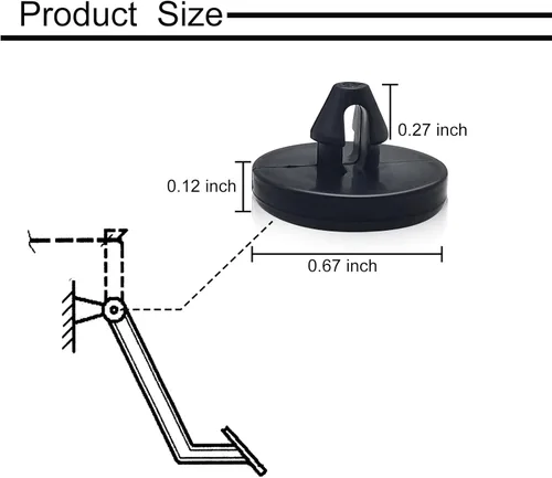 Miniatura 2 de Ajxn 8 PIEZAS Tapón del Interruptor de Freno Coche Camión Auto Pastilla del Pedal Luz de Embrague Tapón 90541-06036 (Negro)