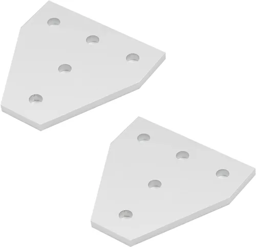 Miniatura 12 de Aicosineg Placa de unión exterior de aleación de aluminio en forma de T de 2.36 x 2.36 x 0.16 pulgadas (largo x ancho x alto) con herrajes