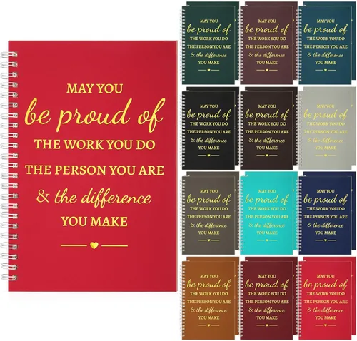 Miniatura 9 de 12 cuadernos en espiral inspiradores A5, regalo de agradecimiento a granel, bloc de notas motivacionales de 6 x 8 pulgadas, 100 páginas/50 hojas