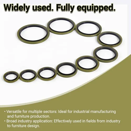 Miniatura 6 de Kit de 100 piezas de arandelas de sellado de metal con unión NBR, 6 variedades (M6, M8, M10, M12, M14, M16) para automoción, bombas, sistemas
