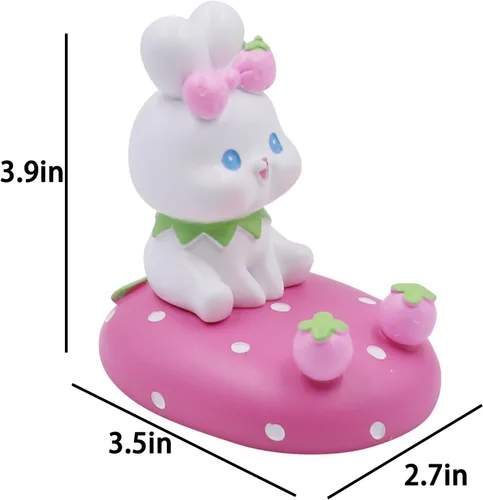 Miniatura 2 de Lindo conejo teléfono móvil soporte animal Smartphone escritorio soporte para todos los teléfonos móviles Bunny teléfono soporte escritorio ornamento