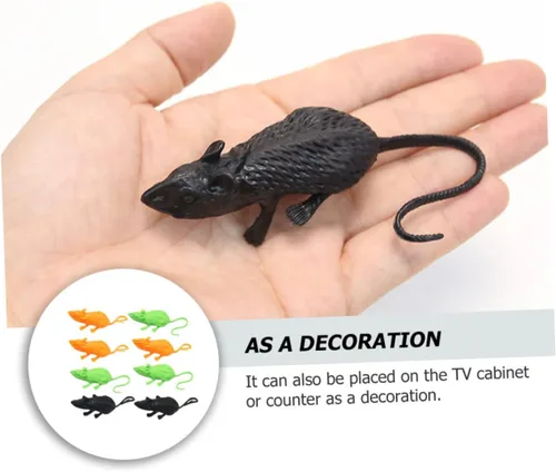 Miniatura 7 de Kisangel 18pcs Realistic Fake Mouse Decor for Halloween Pranks Unique Mice Toy Layout Props Soft Material for Home and Party Decoration Chic and