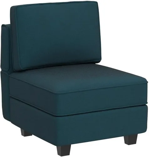 Miniatura 4 de Belffin Sofá seccional modular de tela Módulo de asiento medio Sofá Side Configuración libre Seccional Medio Azul pavo real