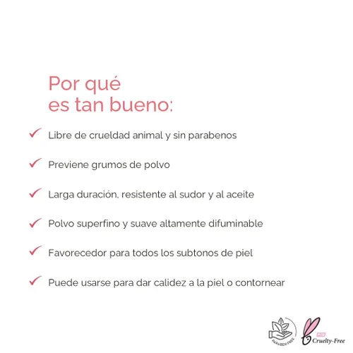 Miniatura 6 de Elizabeth Mott Whatup Beaches - Polvo bronceador mate y contorno para cara, acabado bronceador natural besado por el sol de larga duración