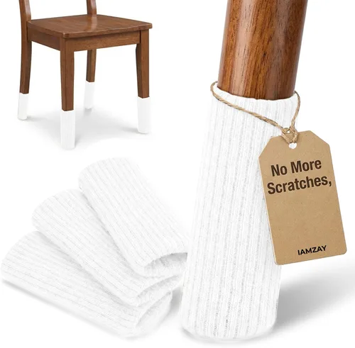 Miniatura 15 de 16 Piezas Protectores de Calcetines para Patas de Silla Premium Color Verde Aguamarina para Suelos de Madera Dura - No se Caen Fácilmente - Muy