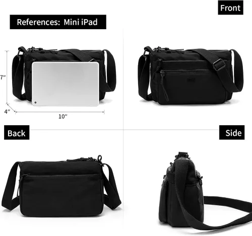 Miniatura 2 de ETidy Bolso de hombro casual de nailon para mujer, impermeable, ligero, bolso cruzado