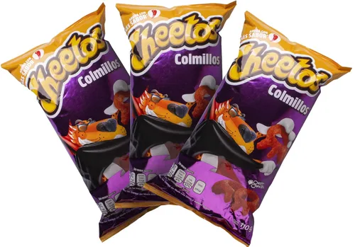 Sabritas Auténticas papas fritas mexicanas, bolsa grande de bocadillos mexicanos frescos, chequeos, bolita, torciditos, colmillos, flameantes