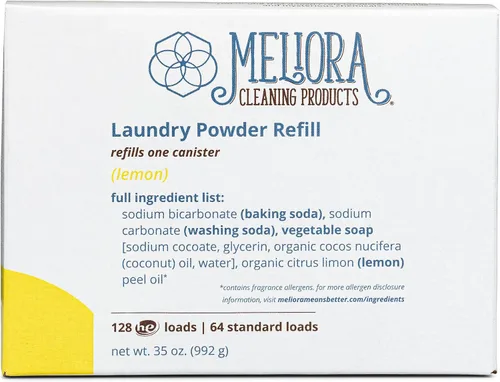 Miniatura 10 de Meliora Productos de limpieza Detergente en polvo para ropa (128 cargas HE), lavanda