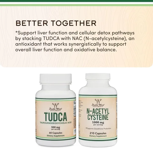 Miniatura 6 de TUDCA Suplemento de apoyo para el hígado con sales biliares, porciones de 500 mg, suplemento de limpieza de hígado y vesícula biliar