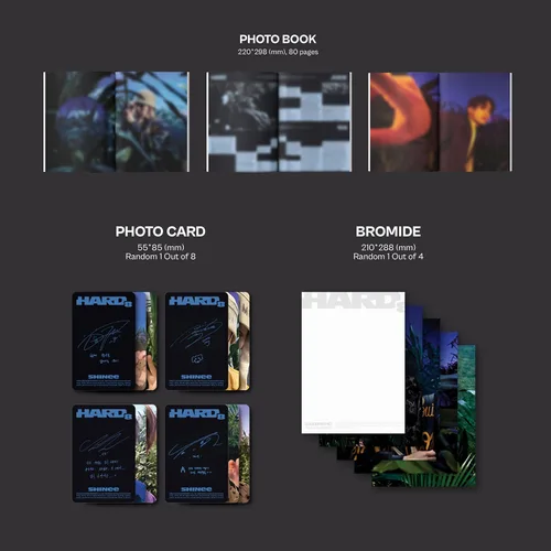 Miniatura 3 de SHINee - 8th Album [Hard] (Runner Ver.) Cover + CD-R + Photo Book + Photo Card + Bromide + Poster + 4 Hologram Photocards