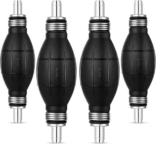BBTO 4 bombillas negras de imprimación de goma para bomba de combustible de transferencia de combustible al vacío, bomba de mano de sifón de gas
