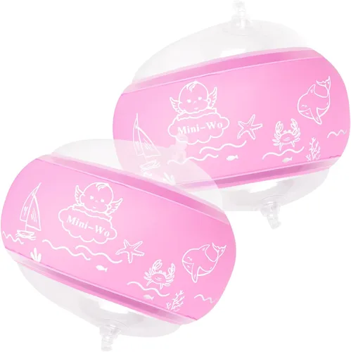 Miniatura 7 de Flotadores inflables de brazo para niños, bandas de brazo de natación rosa y azul para piscina, flotadores de brazo para piscina, alas de agua