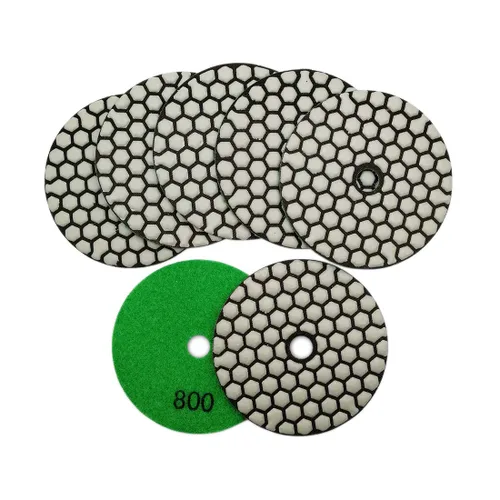 Miniatura 7 de SHDIATOOL Almohadillas de pulido de diamante seco de 4 pulgadas, grano 50, almohadillas de lijado de diamante, almohadillas de pulido para granito