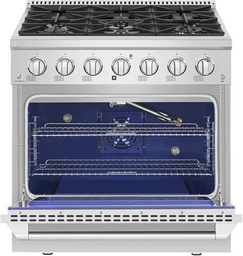 Miniatura 5 de Empava Cocina de gas de horno individual deslizante de estilo profesional de 30 pulgadas y 4.2 pies cúbicos con 4 quemadores sellados ultra altos