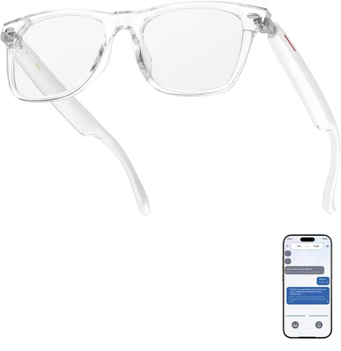 Miniatura 11 de Lentes inteligentes AI, lentes Bluetooth multifuncionales para hombres y mujeres, dispositivo de traductor de 116 idiomas y acentos, filtro de luz
