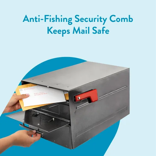 Miniatura 8 de Architectural Mailboxes Oasis® Eclipse™ Buzón Seguro con Cerradura Aprobado por USPS, Resistente, Anti-Robo de Acero Montado en Poste para Exterior