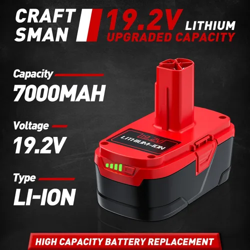 Miniatura 2 de Bonadget 7000mAh C3 Batería de 19.2 Voltios para Reemplazo de Batería Craftsman para Craftsman 19.2 Voltios Litio-ion DieHard XCP 3130211004