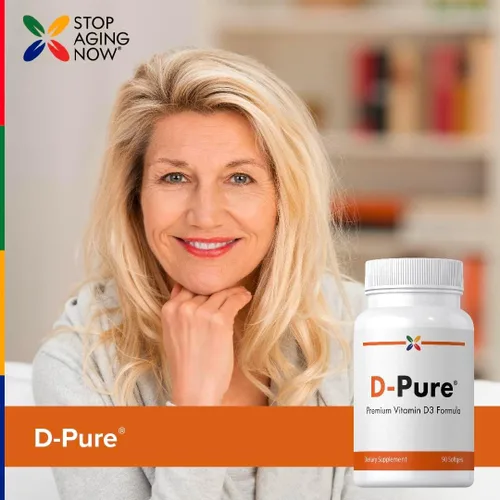 Miniatura 6 de Stop Aging Now - Cápsulas blandas de suplemento de vitamina D3 D-Pure (5000 UI) - 90
