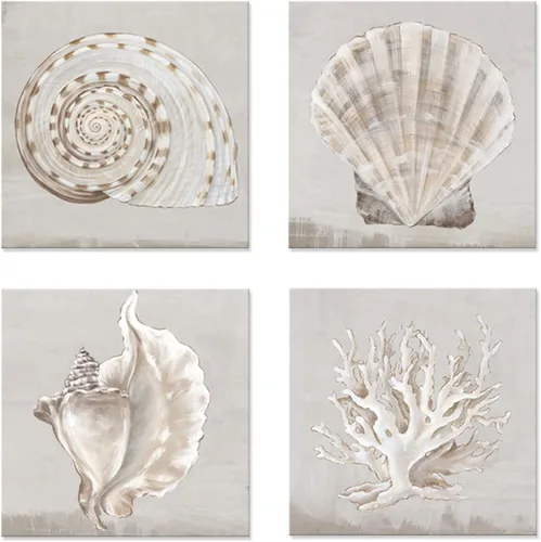 Miniatura 34 de Arte de Lienzo de Pulpo para Pared Pintura Temática de Vida Oceánica Imagen de Animal Marino Azul y Dorado Obra de Arte Costera Imagen de Pulpo