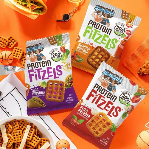 Miniatura 4 de Lenny & Larry's FITZELS Pretzels de Proteína [Paquete de Variedad GAME DAY] – 12 x Bolsas de 3oz de Bocadillos Altos en Proteína con 20g de Proteína