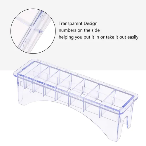 Miniatura 4 de Caja base de 8 rejillas para cortadora de pelo universal límite peine guía accesorio tamaño peluquero reemplazo accesorios herramienta de peinado