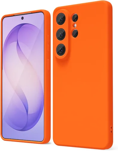 Miniatura 45 de oakxco Funda para teléfono Samsung Galaxy S21 Ultra con agarre de silicona líquida, bonita funda delgada y delgada de goma suave de TPU lisa