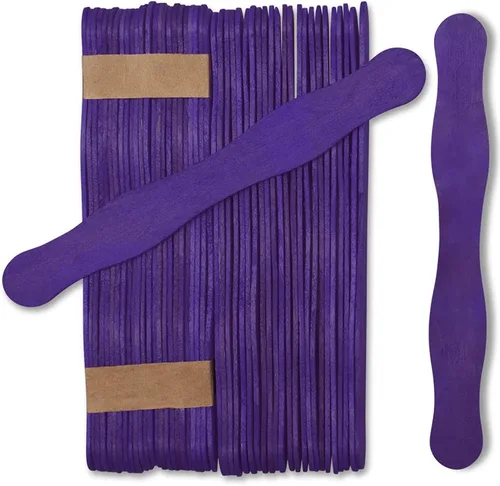 Miniatura 12 de Manijas de abanico de madera negras de 8 pulgadas, programas de boda, paquete de 75, palitos de paleta de manualidades jumbo para paletas de Negro