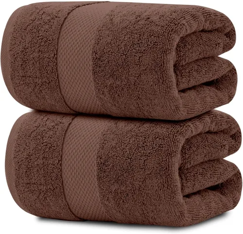 Miniatura 19 de White Classic Toallas de baño suaves de lujo, de algodón de 21.16 oz/m², extra grandes, 35 x 70 pulgadas, altamente absorbentes y de secado rápido