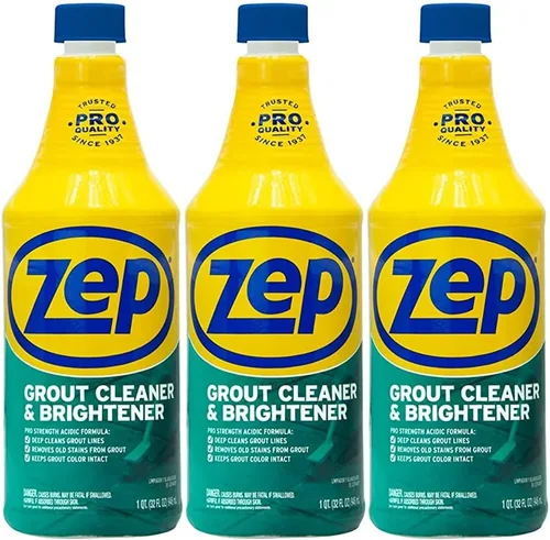 Miniatura 12 de Zep Limpiador y abrillantador de lechada – 32 onzas (1 botella) – ZU104632 – Fórmula de limpieza profunda elimina las manchas viejas de la lechada