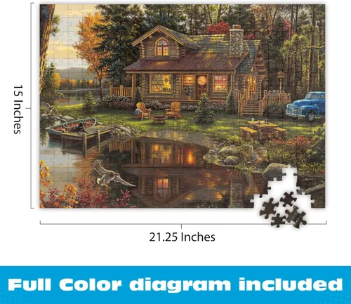 Miniatura 4 de Buffalo Games - Kim Norlien - Peace Like A River - Rompecabezas de 300 piezas para adultos - Piezas grandes y fáciles de sostener - Rompecabezas