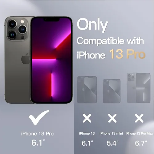 Miniatura 2 de JETech Funda magnética de silicona para iPhone 13 Pro de 6.1 pulgadas, compatible con MagSafe, cubierta de teléfono con protección completa