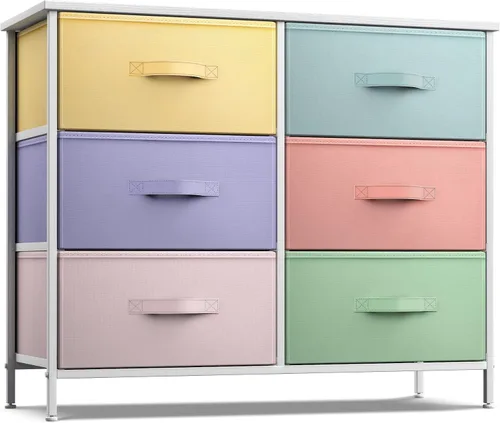Miniatura 7 de Sorbus - Cómoda con 5 cajones, mesita de noche y mesa auxiliar para el hogar, accesorios de habitación, oficina, dormitorio universitario