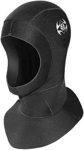 Capucha de neopreno para buceo, 0.118 in, 0.197 in, para hombres, mujeres y jóvenes, gorra de buceo con peto, capucha térmica para kayak, esnórquel,