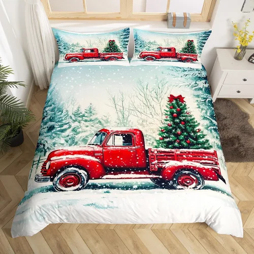 Miniatura 28 de Funda de edredón de Papá Noel, juego de ropa de cama para niños, funda de edredón de flores rosas para decoración de habitación de niños y niñas