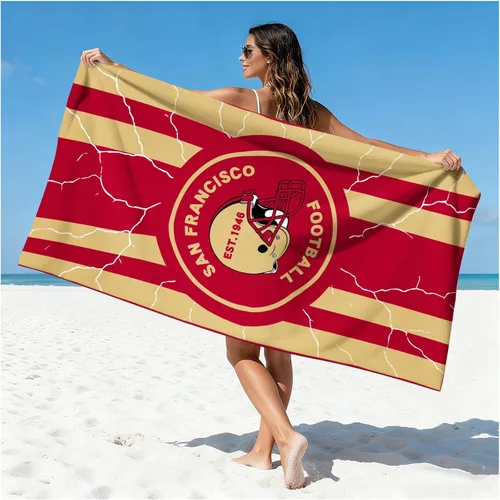 Miniatura 10 de Football Fan Thin Lightweight Microfiber Beach Towel Las Vegas City Themed Large Absorbent Oversized Towels Men Women Stuff Raiders Team Dad Husband
