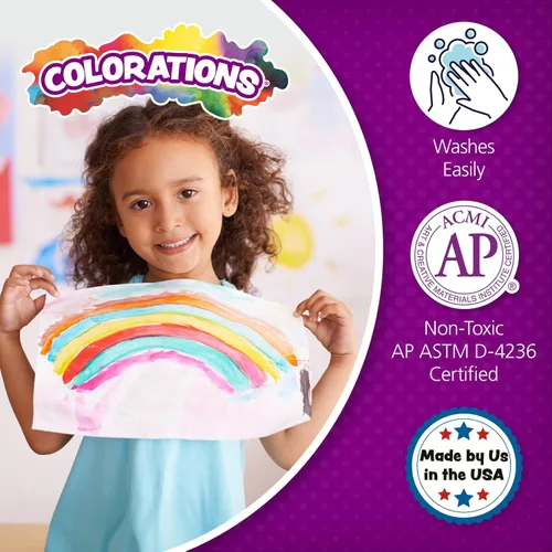 Miniatura 5 de Colorations - SWT16 Pinturas de témpera simplemente lavables, 16 onzas líquidas, juego de 11 colores, no tóxicas, vibrantes, atrevidas, pintura