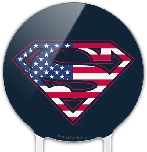 Miniatura 3 de Acrílico Superman USA Bandera Americana Escudo Logo Decoración de Fiesta para Boda Aniversario Cumpleaños Graduación