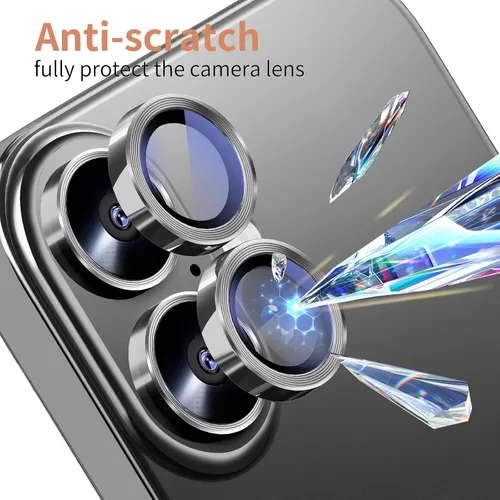 Miniatura 6 de Paquete de 2X2 Protector de Lente de Cámara para iPhone 17, iPhone 16 Plus/ 16 Protector de Pantalla de Lente de Vidrio Templado Cubierta de Cámara