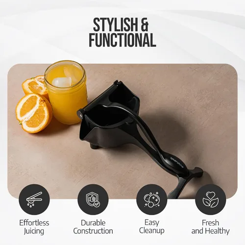 Miniatura 3 de Lemon Sqeeuzer Exprimidor manual de mano – Exprimidor de prensa de cítricos para jugo de naranja fresca, limón, lima, granada – Exprimidor de limón