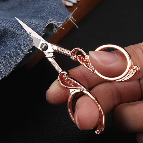 Miniatura 5 de YOUGUOM Tijeras de bordado, tijeras de costura de precisión pequeña, tijeras de detalle de punta afilada para manualidades, costura, corte