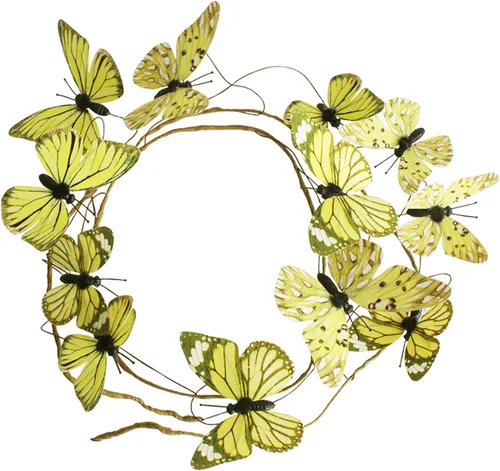 Miniatura 11 de Guirnalda de mariposa artificial, enredaderas decorativas de mariposa falsas, decoración colgante de mariposa única en 3D para pared del hogar, Azul