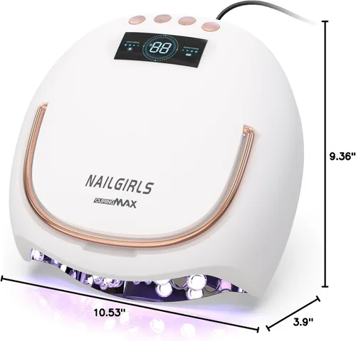 Miniatura 9 de NAILGIRLS Lámpara de uñas LED UV de 80 W, pantalla LCD con sensor automático, luz UV para uñas de gel con 4 temporizadores de curación flash