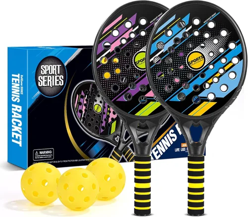 Juego de pelota de pepinillo para niños, raqueta de tenis impermeable con orificio de aire, juguetes de playa para niños y adultos, familia, 2