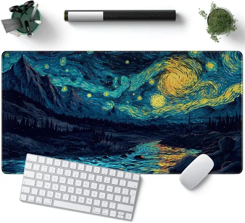 Miniatura 9 de Tapete de Escritorio Verde XL Gato Lindo Planta Genial Almohadilla de Escritorio Tapete de Teclado Kawaii Gato Negro Flor Mousepad Tapete de B-cat