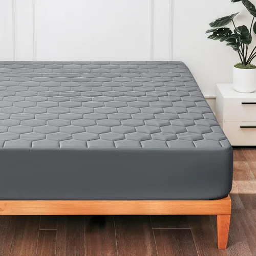 Miniatura 14 de Hearth & Harbor Funda acolchada para colchón tamaño Queen, 100% impermeable, funda de colchón ajustable con bolsillo profundo de 8 a 21 pulgadas