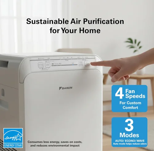 Miniatura 4 de Daikin MCB50YSAU - Purificador de aire de habitación para el hogar, HEPA, carbón activado, prefiltro y luz LED UVC, producto de ozono cero