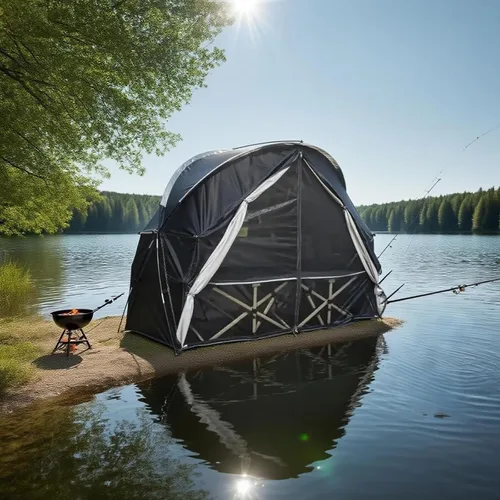 Miniatura 5 de Tienda de campaña para 1 persona con puerta de malla transpirable y ventanas de mosquitera, fácil de poner, refugio para todo tipo de clima