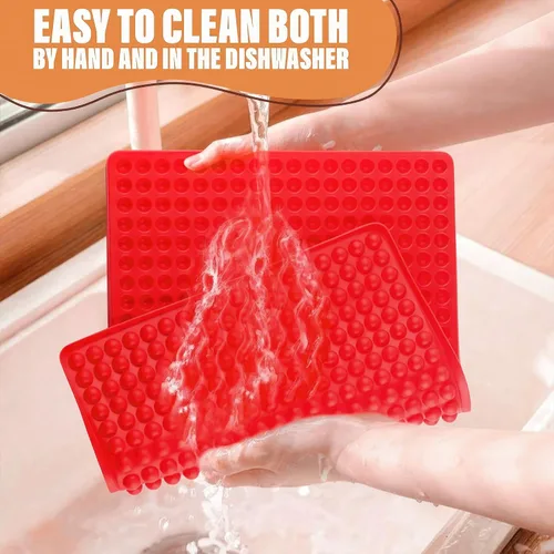 Miniatura 9 de Molde Boba 468-cavidad - Esterilla de silicona antiadherente flexible para hornear golosinas para perros, apta para lavavajillas, resistente al
